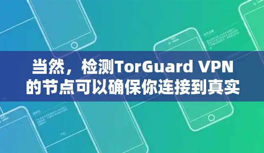 当然，检测TorGuard VPN的节点可以确保你连接到真实且安全的服务器，避免被劫持或连接到不受信的节点。以下是检测TorGuard VPN节点的步骤