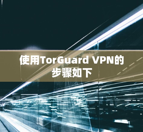 使用TorGuard VPN的步骤如下